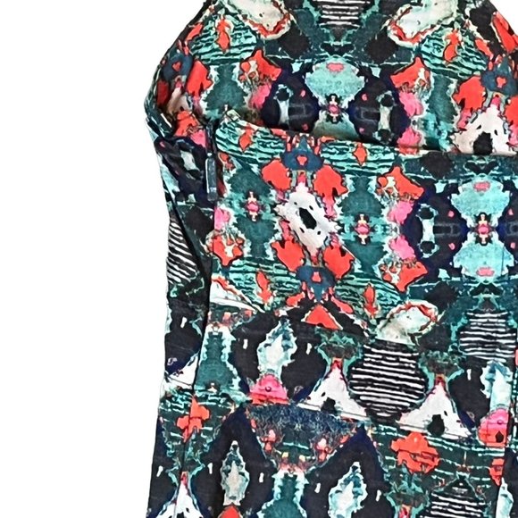 Athleta Dress Size 4 Pack Everywhere Floral Halter Athletic Swim Boho Blue Red - Picture 7 of 11